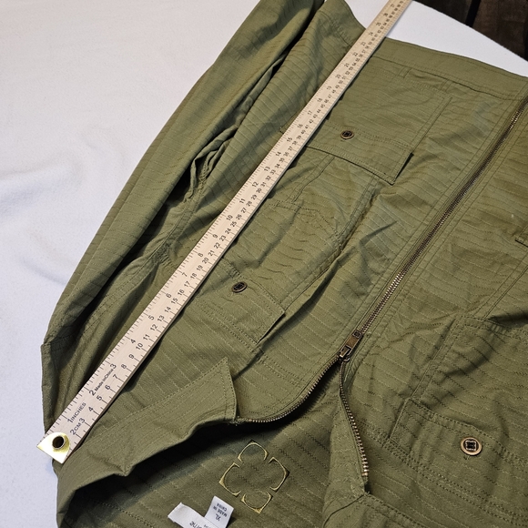Liz Claiborne Miliary Camo Style Jacket Olive Green with Pockets Size XL - Picture 5 of 10